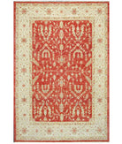 Hand Knotted Ziegler Farhan Wool Rug - 5'7'' x 7'11'' 5' 7" X 7' 11" ( 170 X 241 ) / Red / Beige