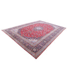 Kashan 9'6'' X 13'6'' Hand-Knotted Wool Rug 9'6'' x 13'6'' (285 X 405) / Red / Blue