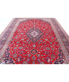 Kashan 9'6'' X 13'6'' Hand-Knotted Wool Rug 9'6'' x 13'6'' (285 X 405) / Red / Blue