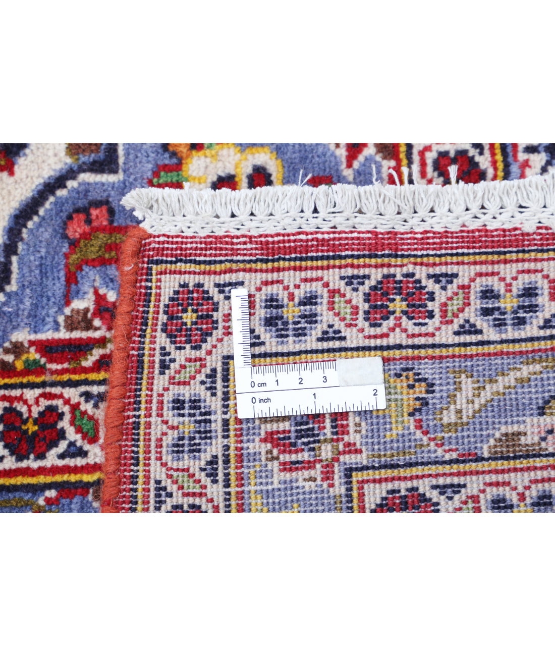 Kashan 9'6'' X 13'6'' Hand-Knotted Wool Rug 9'6'' x 13'6'' (285 X 405) / Red / Blue