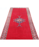 Kashan 3'5'' X 12'3'' Hand-Knotted Wool Rug 3'5'' x 12'3'' (103 X 368) / Red / Blue