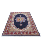 Kashan 4'4'' X 7'3'' Hand-Knotted Wool Rug 4'4'' x 7'3'' (130 X 218) / Blue / Red