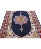 Kashan 4'4'' X 7'3'' Hand-Knotted Wool Rug 4'4'' x 7'3'' (130 X 218) / Blue / Red