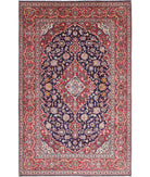 Kashan 6'5'' X 10'3'' Hand-Knotted Wool Rug 6'5'' x 10'3'' (193 X 308) / Blue / Red