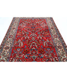 Sarouk 6'3'' X 9'3'' Hand-Knotted Wool Rug 6'3'' x 9'3'' (188 X 278) / Red / Ivory