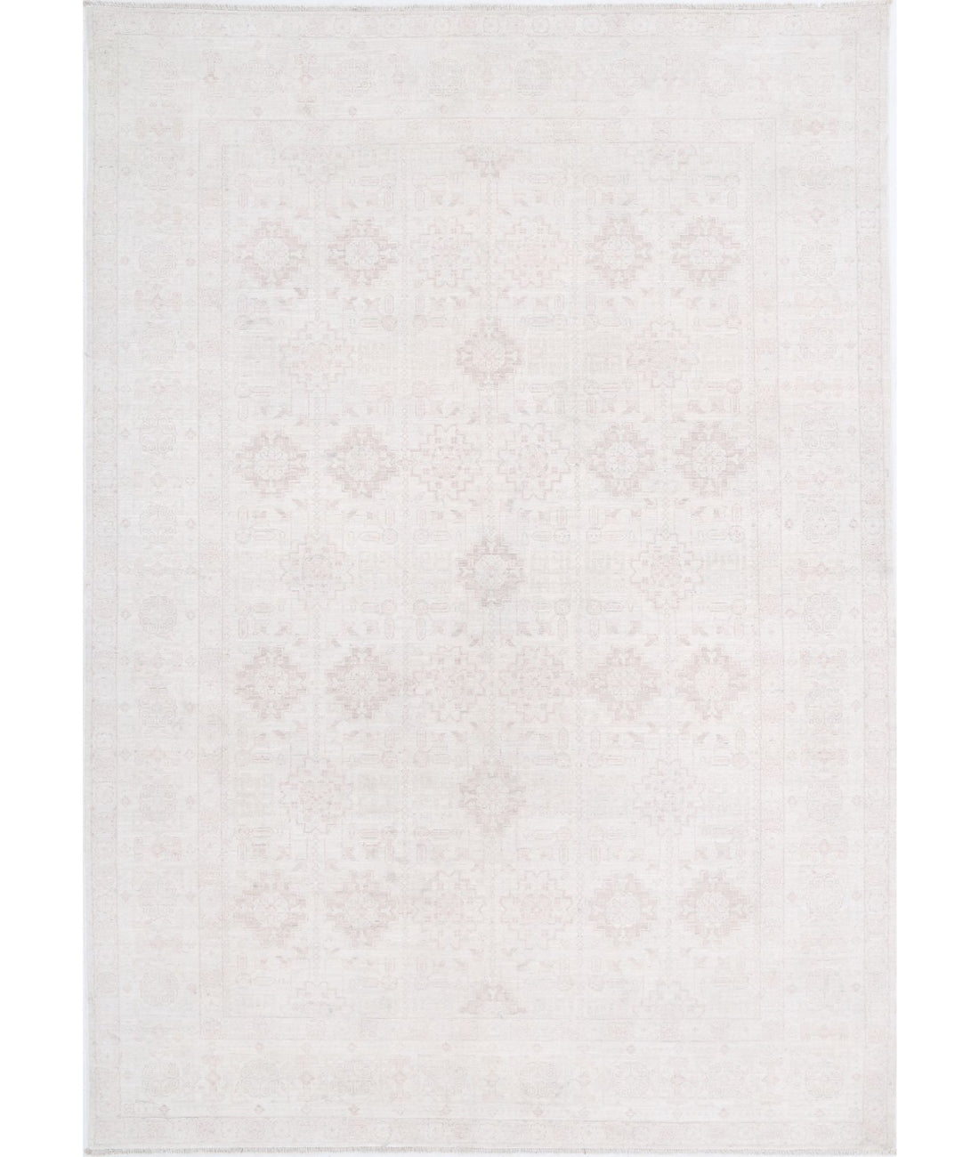 Serenity 6'1'' X 8'6'' Hand-Knotted Wool Rug 6'1'' x 8'6'' (183 X 255) / Ivory / Taupe