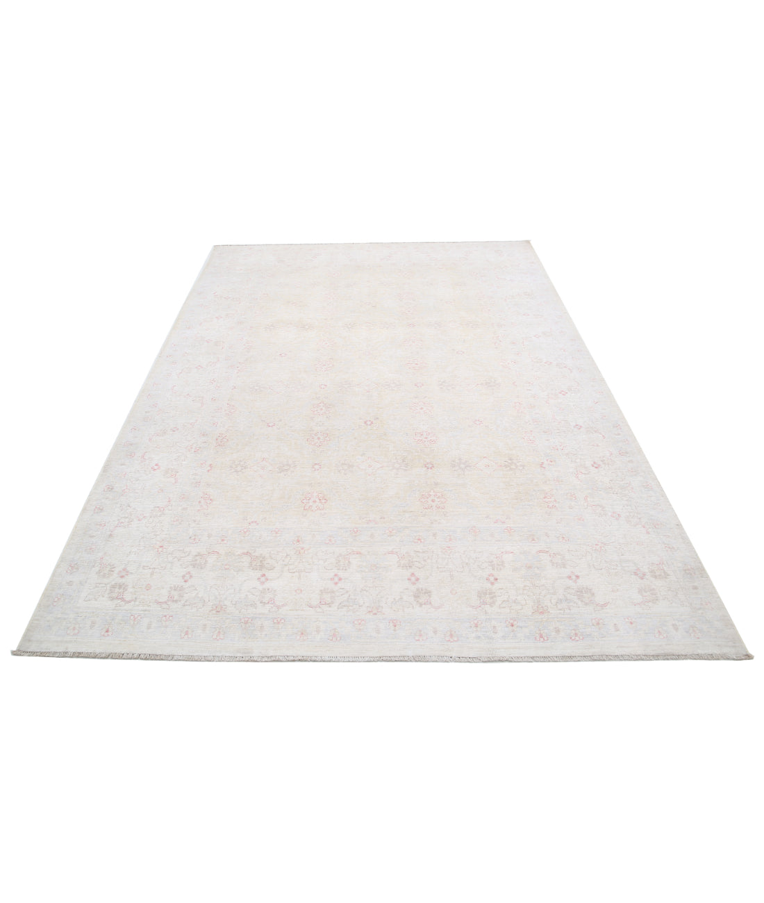 Serenity 6'0'' X 8'6'' Hand-Knotted Wool Rug 6'0'' x 8'6'' (180 X 255) / Ivory / Grey