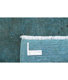 Overdye 6'8'' X 10'0'' Hand-Knotted Wool Rug 6'8'' x 10'0'' (200 X 300) / Teal / Charcoal