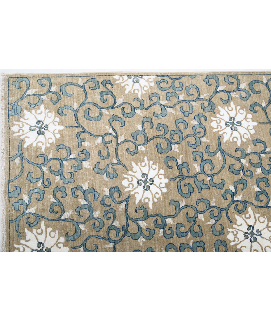 Artemix 8'0'' X 9'5'' Hand-Knotted Wool-Silk Rug 8'0'' x 9'5'' (240 X 283) / Green / White