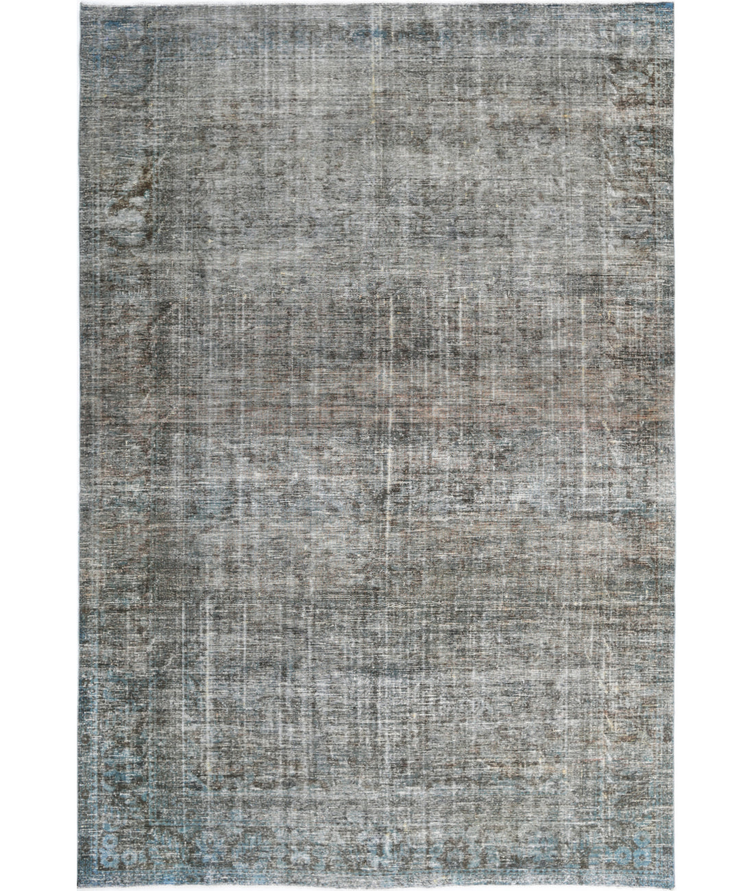 Kashan 7'3'' X 11'2'' Hand-Knotted Wool Rug 7'3'' x 11'2'' (218 X 335) / Blue / Charcoal