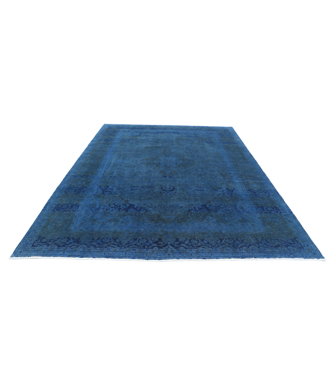 Overdye 8'2'' X 11'0'' Hand-Knotted Wool Rug 8'2'' x 11'0'' (245 X 330) / Blue / Blue