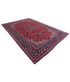 Kashan 8'0'' X 12'0'' Hand-Knotted Wool Rug 8'0'' x 12'0'' (240 X 360) / Red / Blue