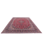 Kashan 9'1'' X 12'7'' Hand-Knotted Wool Rug 9'1'' x 12'7'' (273 X 378) / Red / Blue