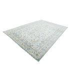 Kashan 8'7'' X 12'7'' Hand-Knotted Wool Rug 8'7'' x 12'7'' (258 X 378) / Ivory / Blue