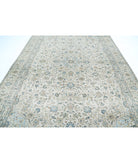 Kashan 8'7'' X 12'7'' Hand-Knotted Wool Rug 8'7'' x 12'7'' (258 X 378) / Ivory / Blue