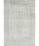 Kashan 8'7'' X 12'7'' Hand-Knotted Wool Rug 8'7'' x 12'7'' (258 X 378) / Ivory / Blue