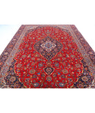 Kashan 9'1'' X 12'9'' Hand-Knotted Wool Rug 9'1'' x 12'9'' (273 X 383) / Red / Blue