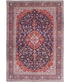 Kashan 9'0'' X 13'2'' Hand-Knotted Wool Rug 9'0'' x 13'2'' (270 X 395) / Blue / Red