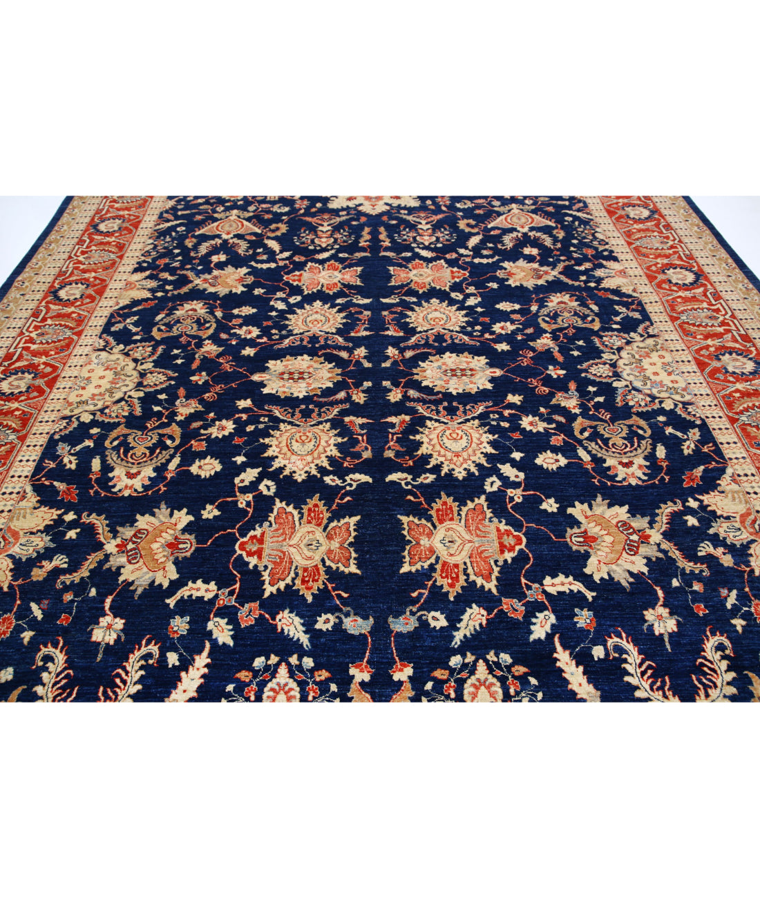 Ariana 10'1'' X 13'0'' Hand-Knotted Wool Rug 10'1'' x 13'0'' (303 X 390) / Blue / Red