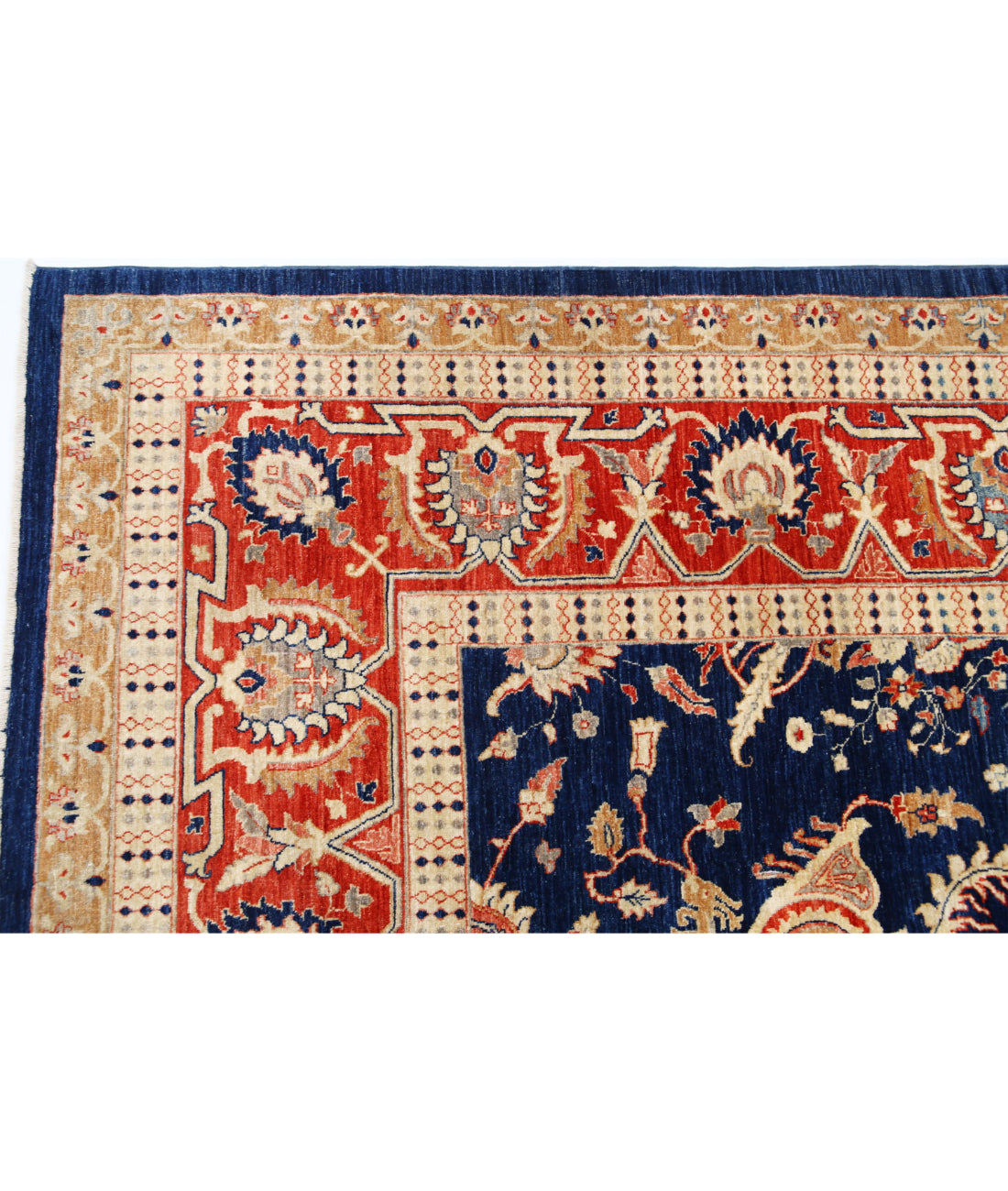 Ariana 10'1'' X 13'0'' Hand-Knotted Wool Rug 10'1'' x 13'0'' (303 X 390) / Blue / Red