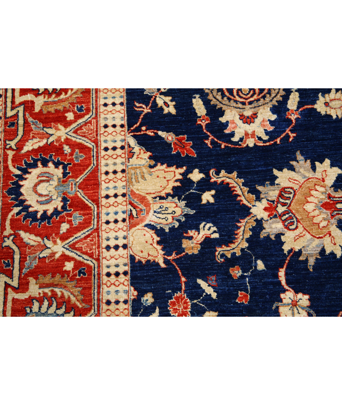 Ariana 10'1'' X 13'0'' Hand-Knotted Wool Rug 10'1'' x 13'0'' (303 X 390) / Blue / Red