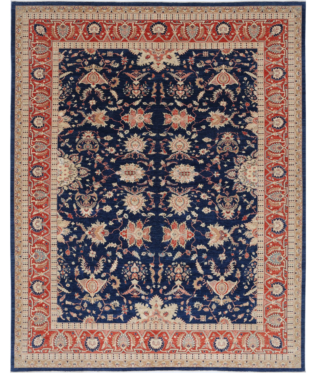 Ariana 10'1'' X 13'0'' Hand-Knotted Wool Rug 10'1'' x 13'0'' (303 X 390) / Blue / Red
