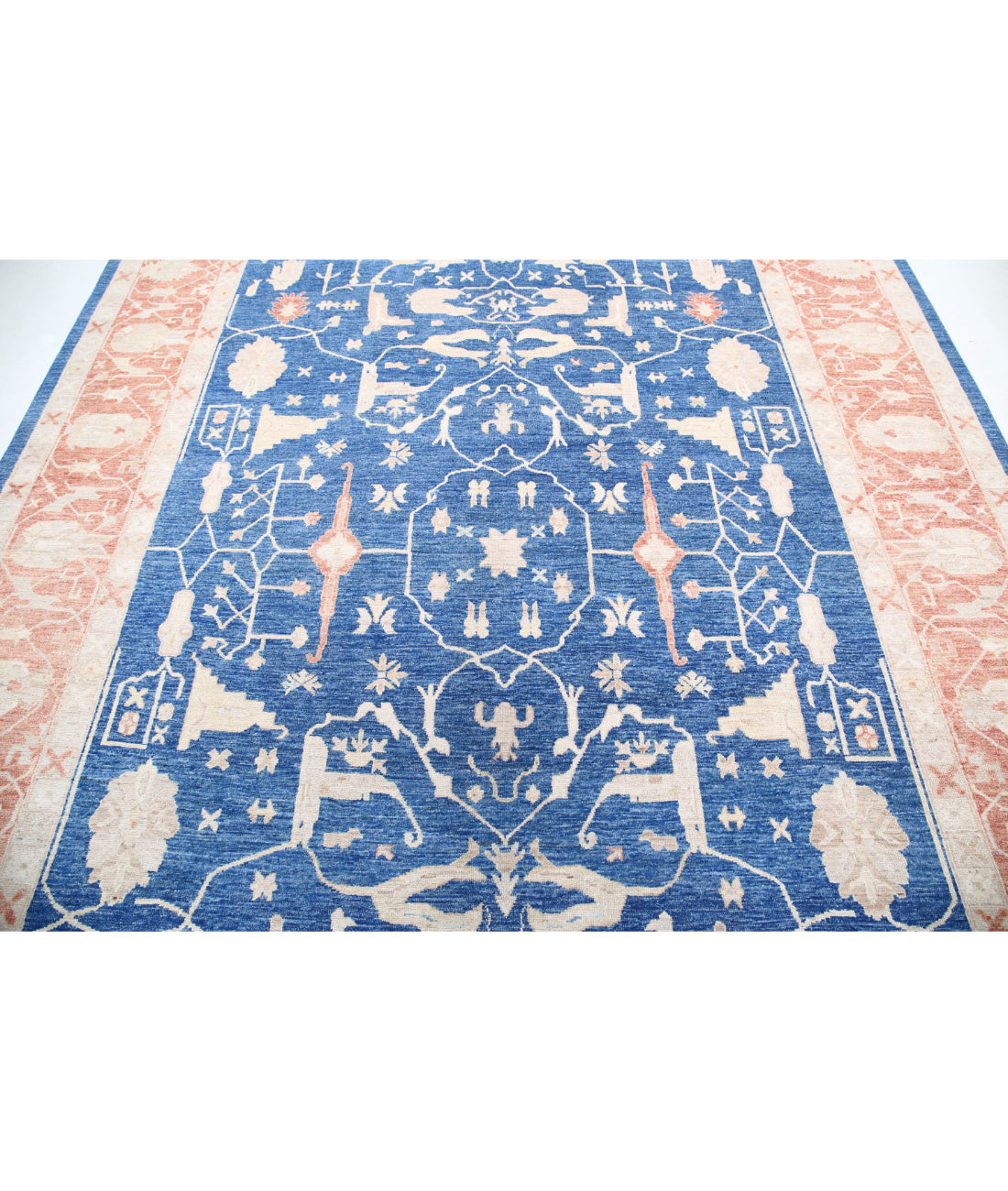 Serenity 8'0'' X 10'3'' Hand-Knotted Wool Rug 8'0'' x 10'3'' (240 X 308) / Blue / Red