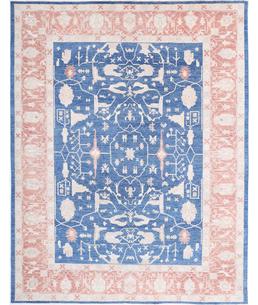 Serenity 8'0'' X 10'3'' Hand-Knotted Wool Rug 8'0'' x 10'3'' (240 X 308) / Blue / Red