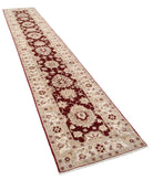 Ziegler 2'7'' X 13'8'' Hand-Knotted Wool Rug 2'7'' x 13'8'' (78 X 410) / Burgundy / Ivory