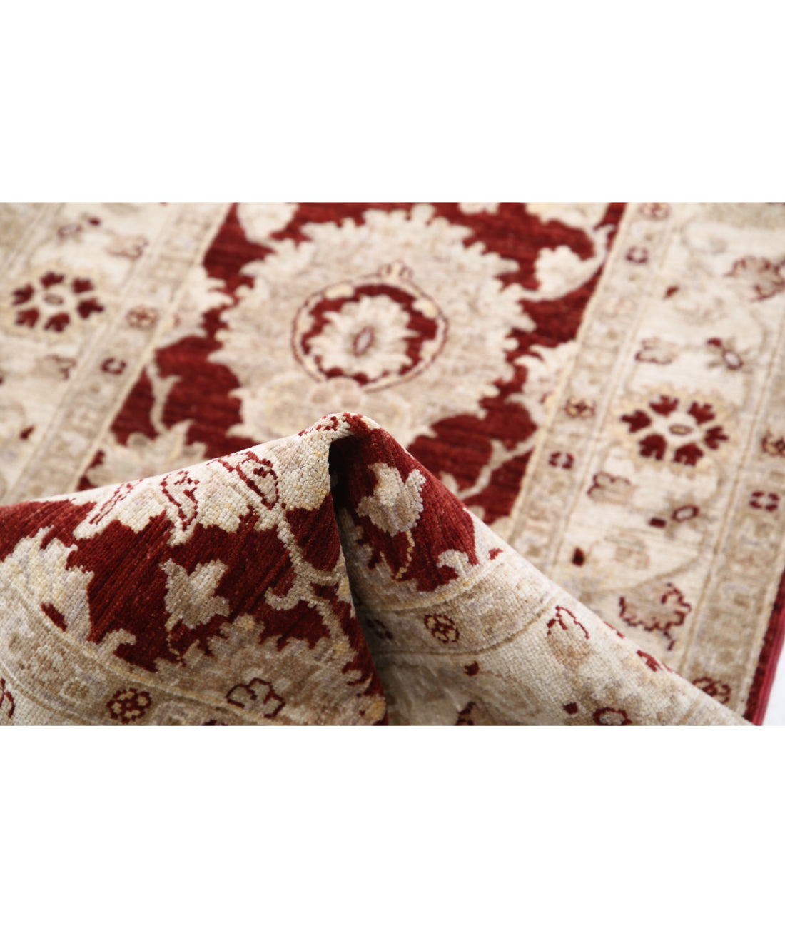 Ziegler 2'7'' X 13'8'' Hand-Knotted Wool Rug 2'7'' x 13'8'' (78 X 410) / Burgundy / Ivory