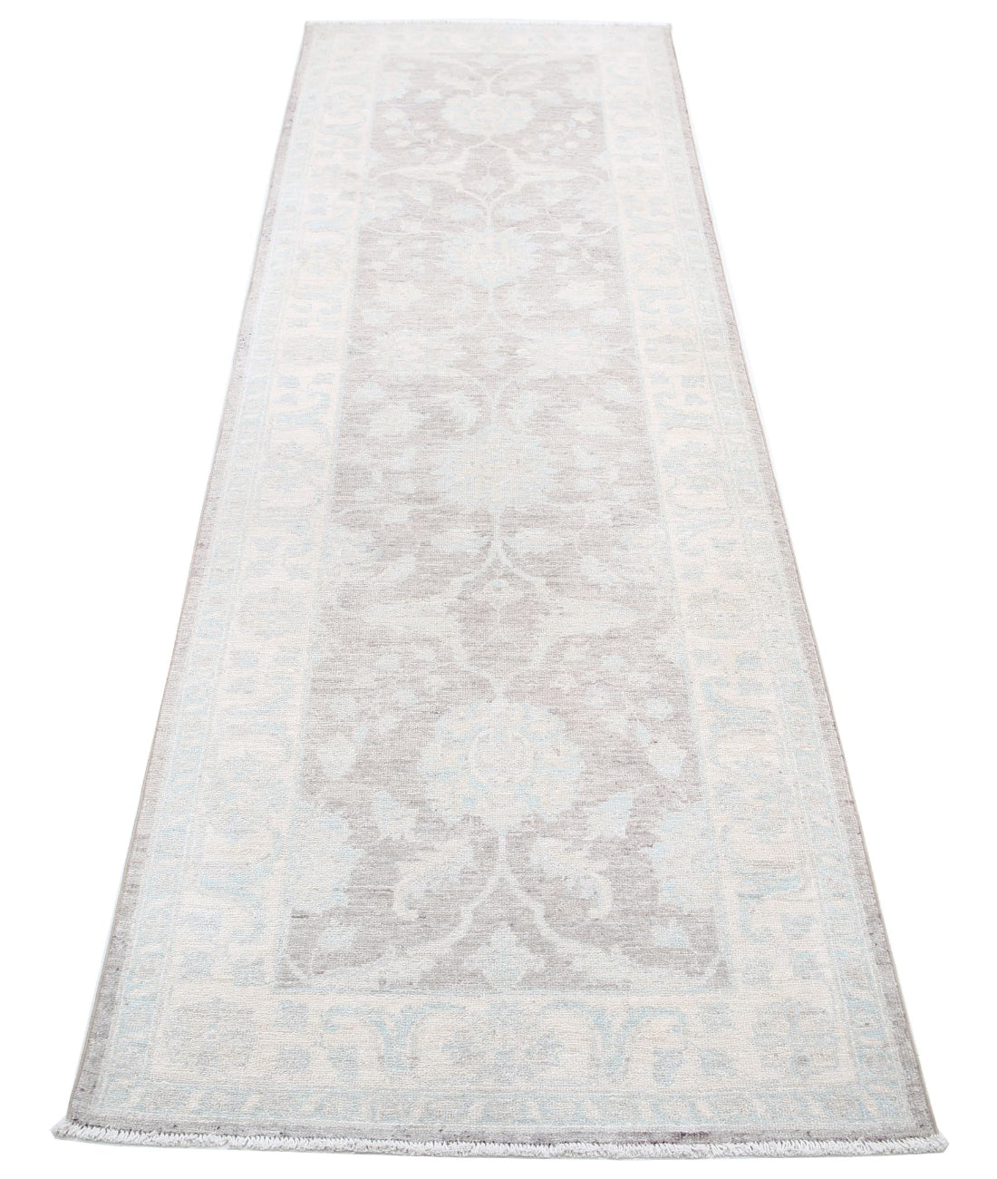 Serenity 2'8'' X 8'7'' Hand-Knotted Wool Rug 2'8'' x 8'7'' (80 X 258) / Brown / Ivory