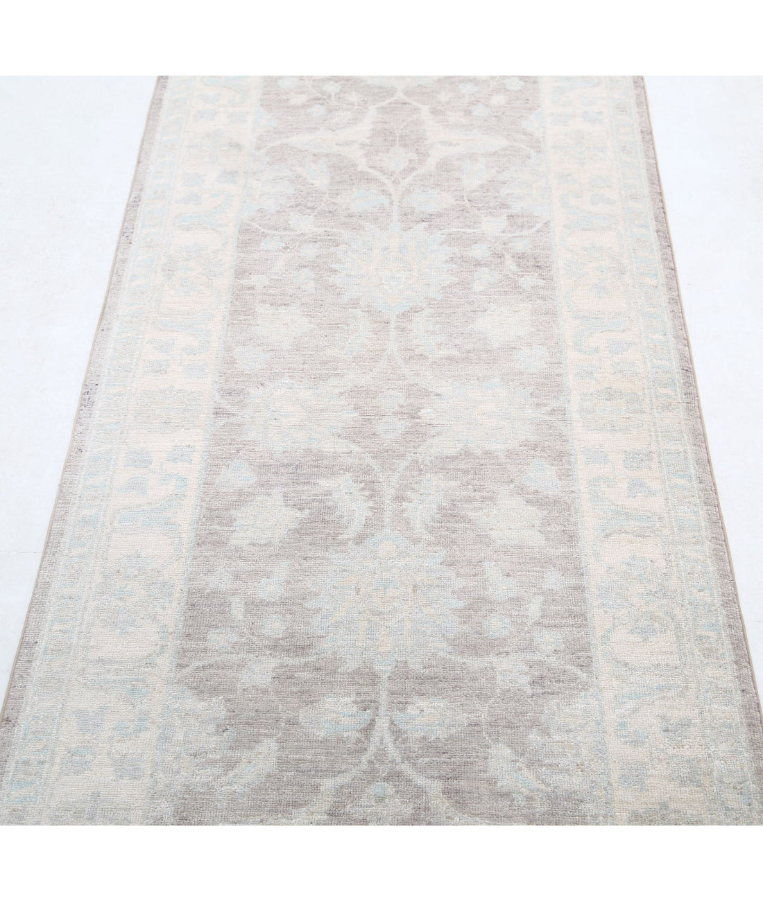 Serenity 2'8'' X 8'7'' Hand-Knotted Wool Rug 2'8'' x 8'7'' (80 X 258) / Brown / Ivory