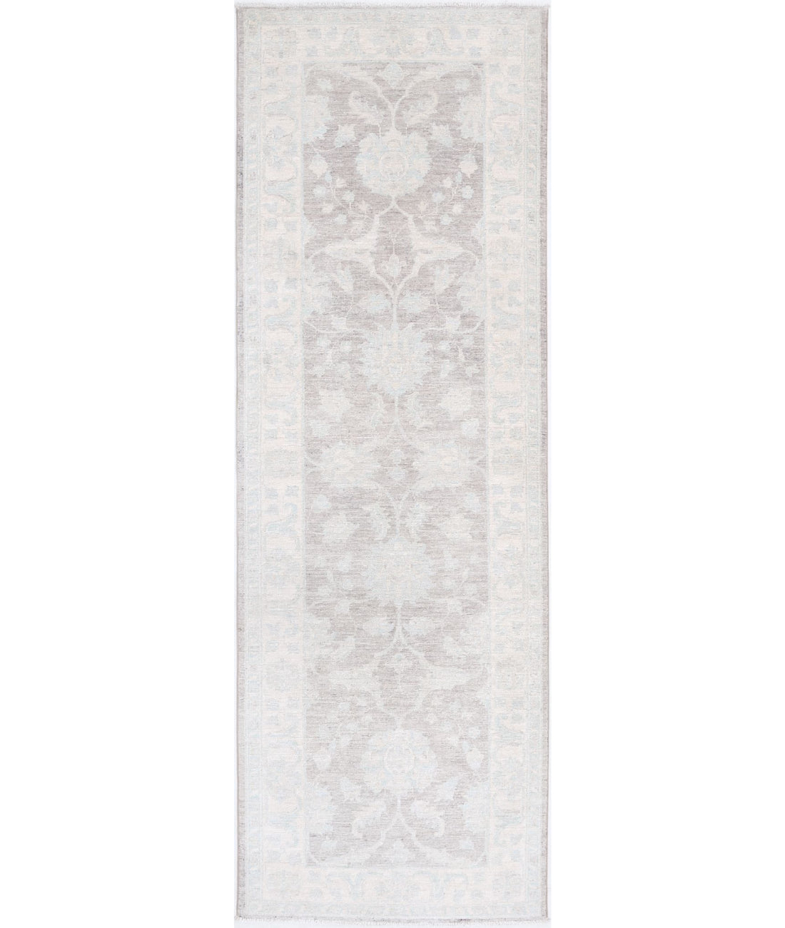 Serenity 2'8'' X 8'7'' Hand-Knotted Wool Rug 2'8'' x 8'7'' (80 X 258) / Brown / Ivory