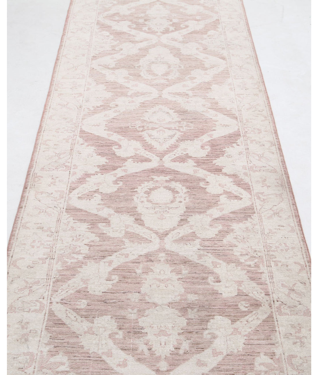 Serenity 3'0'' X 13'3'' Hand-Knotted Wool Rug 3'0'' x 13'3'' (90 X 398) / Brown / Ivory