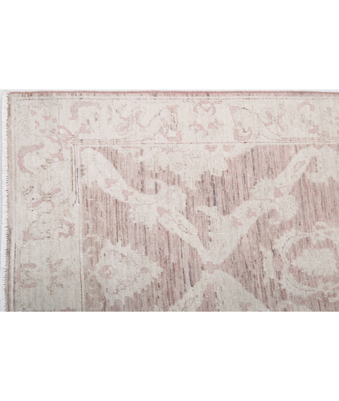 Serenity 3'0'' X 13'3'' Hand-Knotted Wool Rug 3'0'' x 13'3'' (90 X 398) / Brown / Ivory