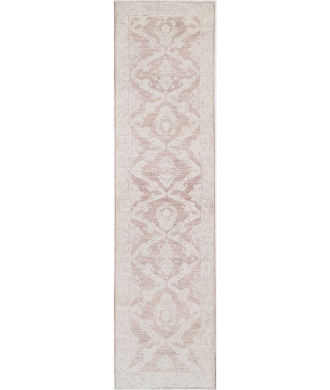 Serenity 3'0'' X 13'3'' Hand-Knotted Wool Rug 3'0'' x 13'3'' (90 X 398) / Brown / Ivory