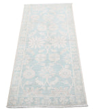 Serenity 2'0'' X 4'8'' Hand-Knotted Wool Rug 2'0'' x 4'8'' (60 X 140) / Blue / Blue