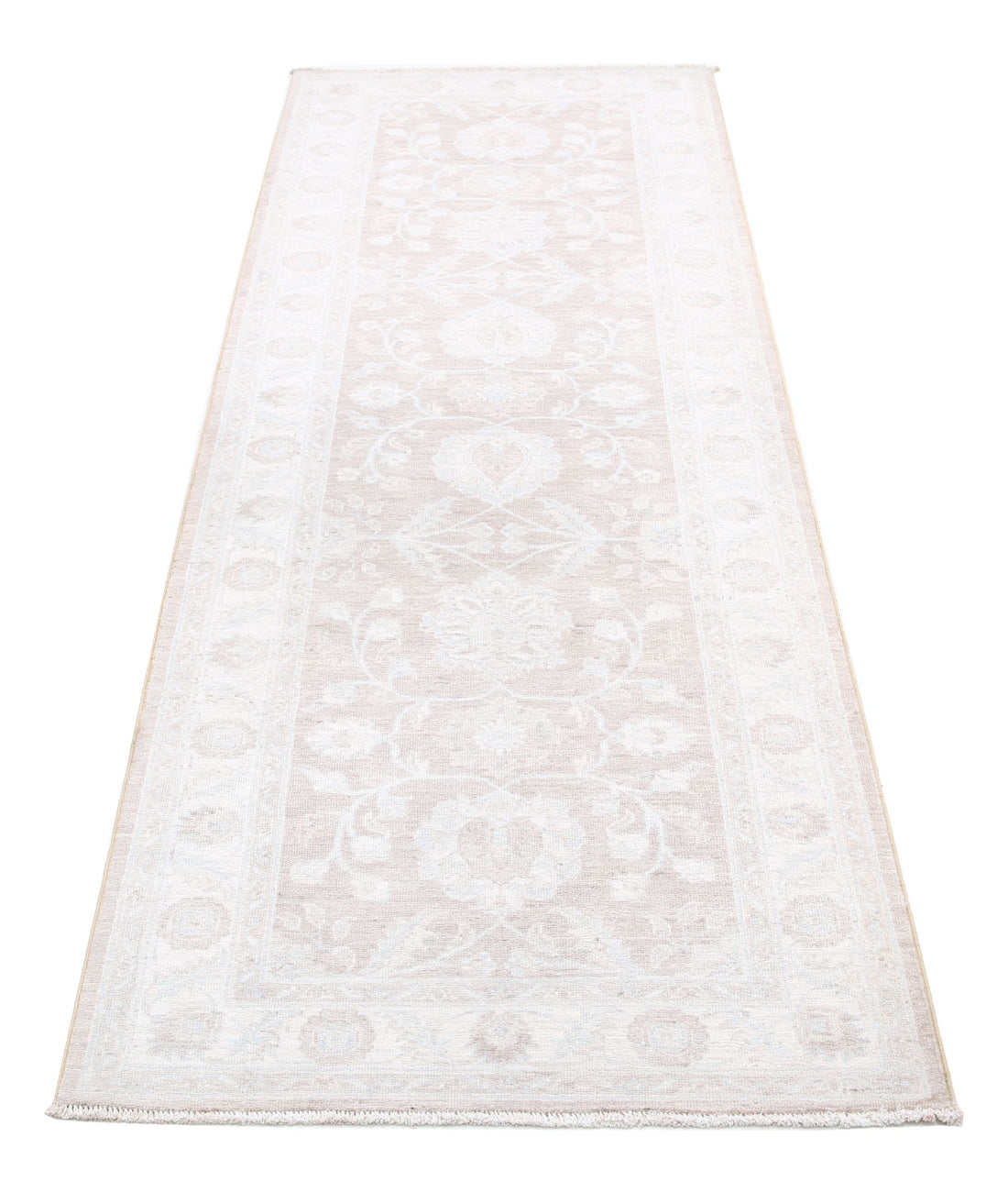 Serenity 2'8'' X 7'8'' Hand-Knotted Wool Rug 2'8'' x 7'8'' (80 X 230) / Brown / Ivory