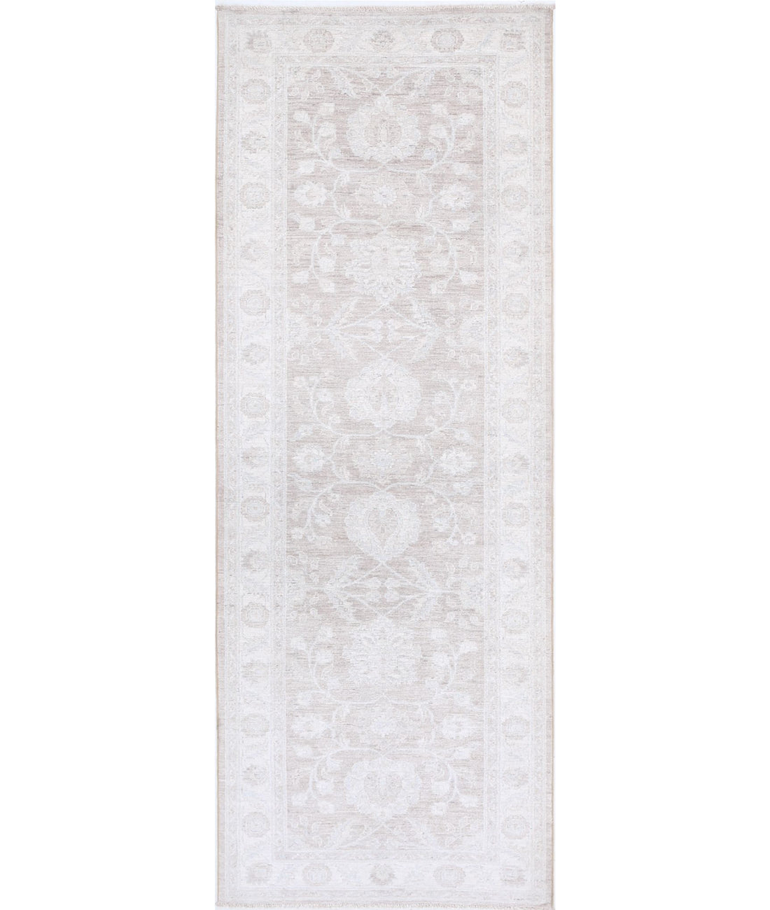 Serenity 2'8'' X 7'8'' Hand-Knotted Wool Rug 2'8'' x 7'8'' (80 X 230) / Brown / Ivory