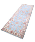 Ziegler 2'9'' X 8'2'' Hand-Knotted Wool Rug 2'9'' x 8'2'' (83 X 245) / Blue / Ivory