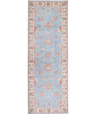 Ziegler 2'9'' X 8'2'' Hand-Knotted Wool Rug 2'9'' x 8'2'' (83 X 245) / Blue / Ivory