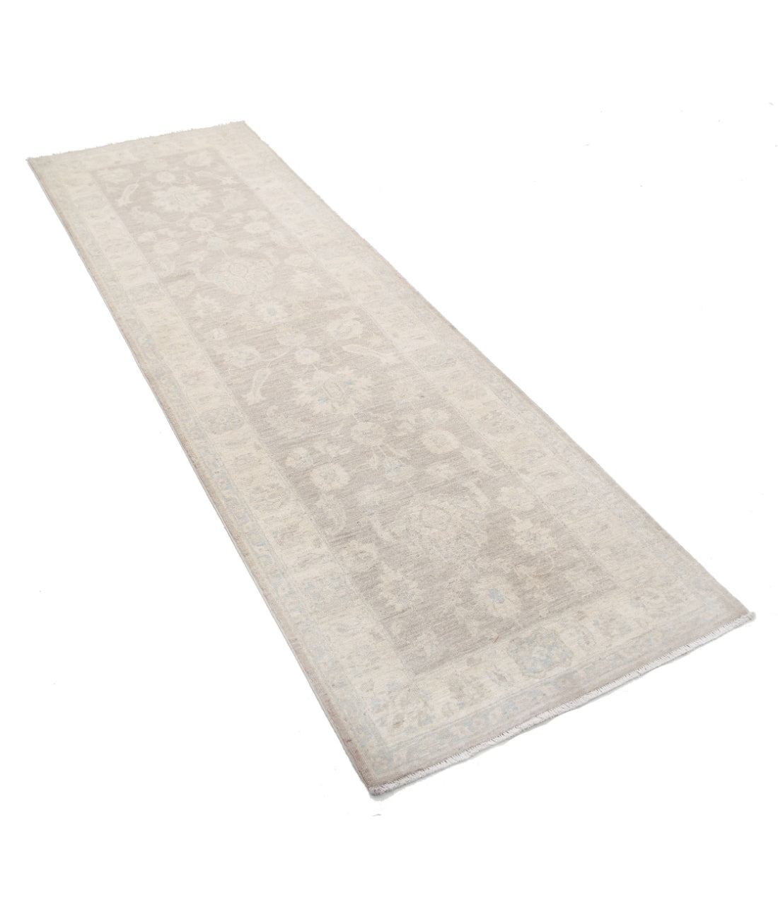 Serenity 2'7'' X 8'0'' Hand-Knotted Wool Rug 2'7'' x 8'0'' (78 X 240) / Brown / Ivory