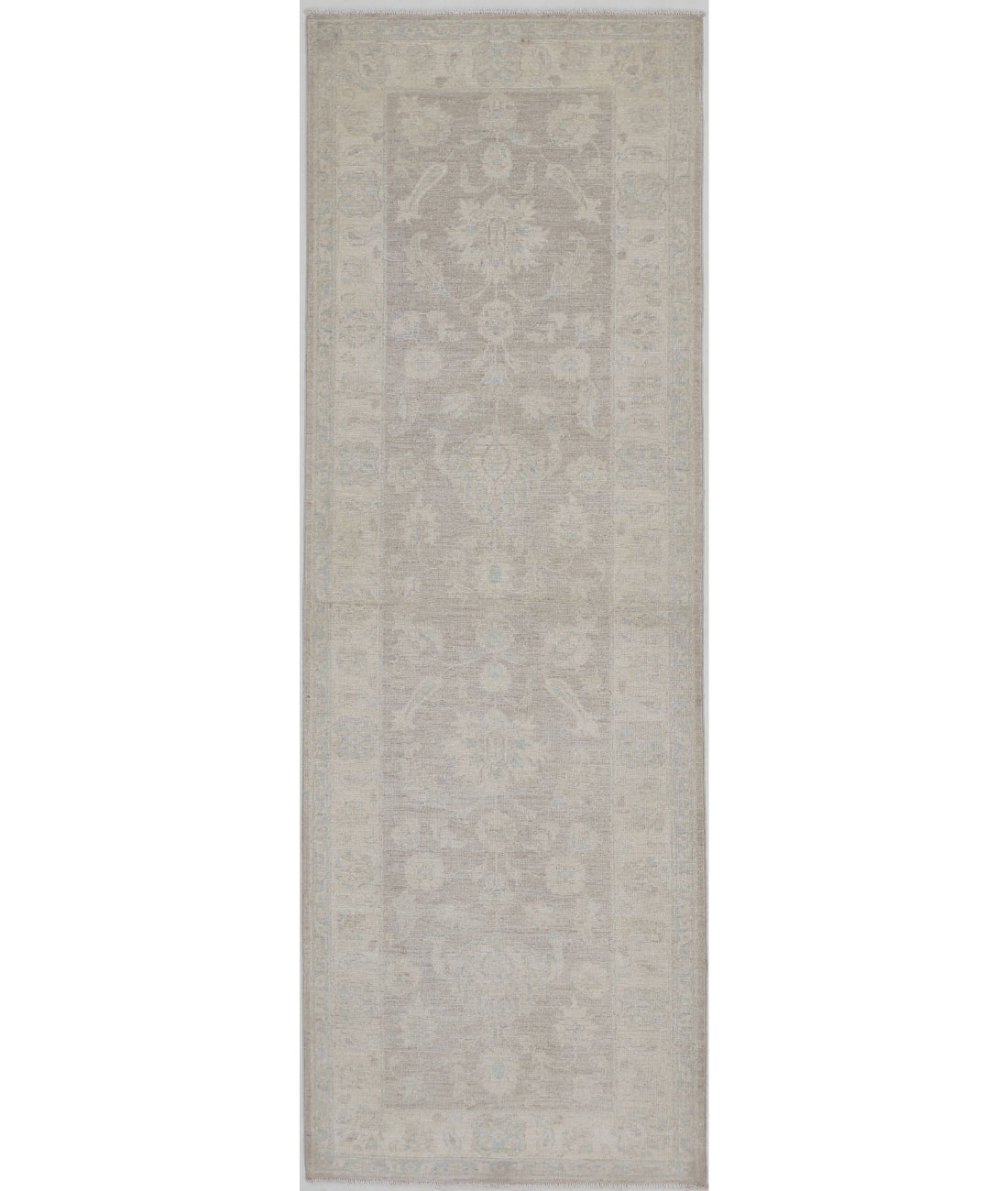 Serenity 2'7'' X 8'0'' Hand-Knotted Wool Rug 2'7'' x 8'0'' (78 X 240) / Brown / Ivory