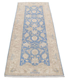 Serenity 2'5'' X 6'4'' Hand-Knotted Wool Rug 2'5'' x 6'4'' (73 X 190) / Blue / Ivory