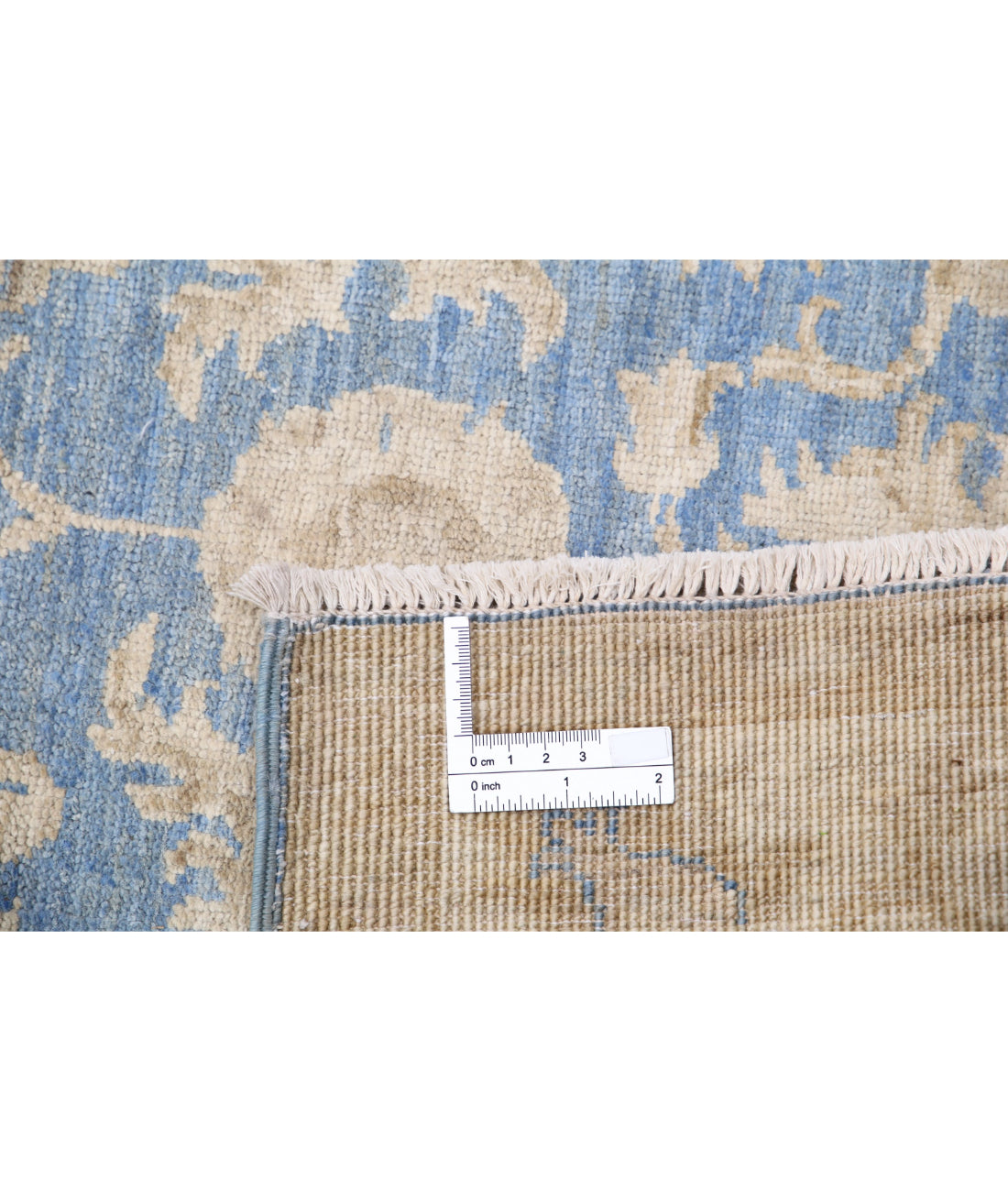 Serenity 2'5'' X 6'4'' Hand-Knotted Wool Rug 2'5'' x 6'4'' (73 X 190) / Blue / Ivory