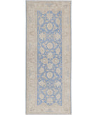 Serenity 2'5'' X 6'4'' Hand-Knotted Wool Rug 2'5'' x 6'4'' (73 X 190) / Blue / Ivory