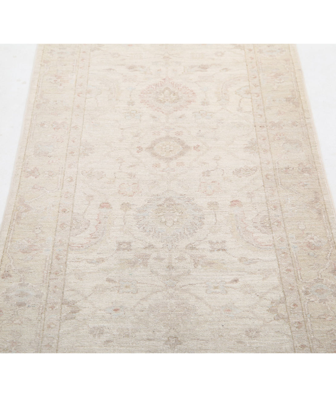 Serenity 2'7'' X 7'9'' Hand-Knotted Wool Rug 2'7'' x 7'9'' (78 X 233) / Ivory / Ivory