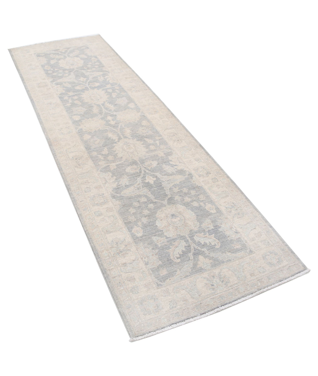 Serenity 2'7'' X 8'4'' Hand-Knotted Wool Rug 2'7'' x 8'4'' (78 X 250) / Grey / Ivory