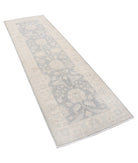 Serenity 2'7'' X 8'4'' Hand-Knotted Wool Rug 2'7'' x 8'4'' (78 X 250) / Grey / Ivory