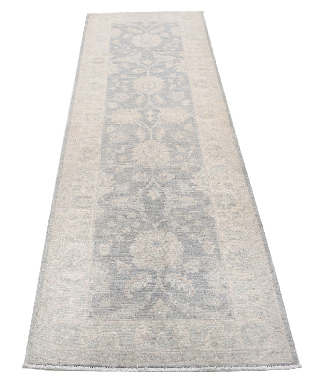 Serenity 2'7'' X 8'4'' Hand-Knotted Wool Rug 2'7'' x 8'4'' (78 X 250) / Grey / Ivory